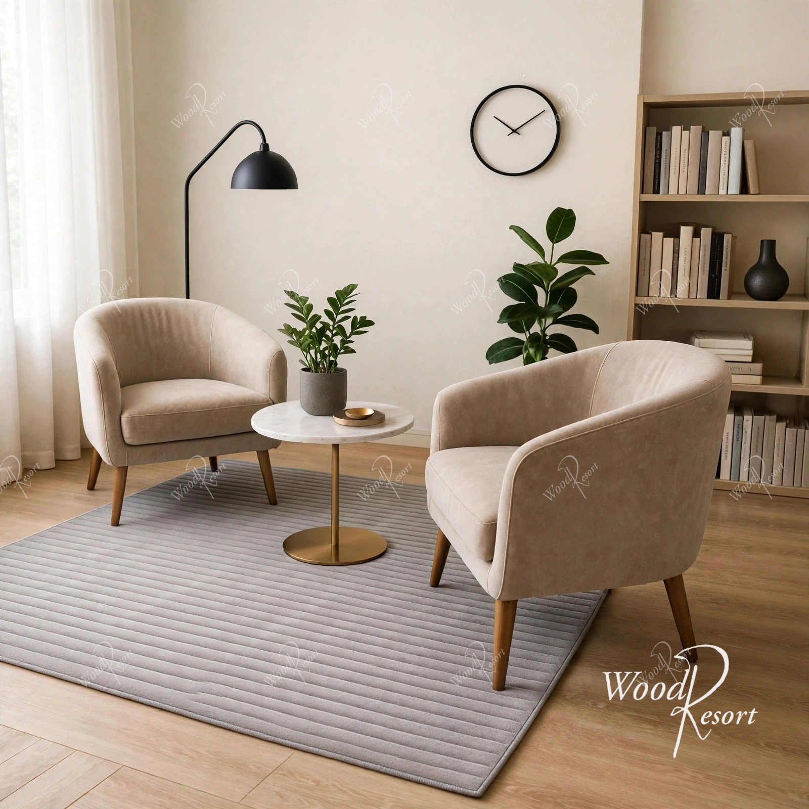 Zenora Plush Chair Set