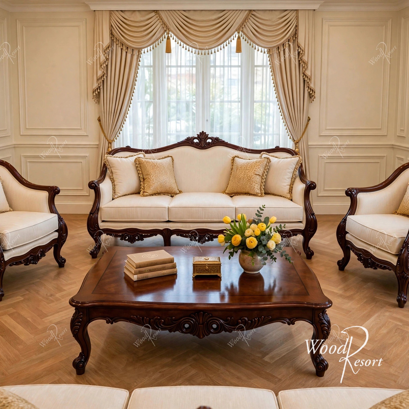 White Zar Royal Sofa